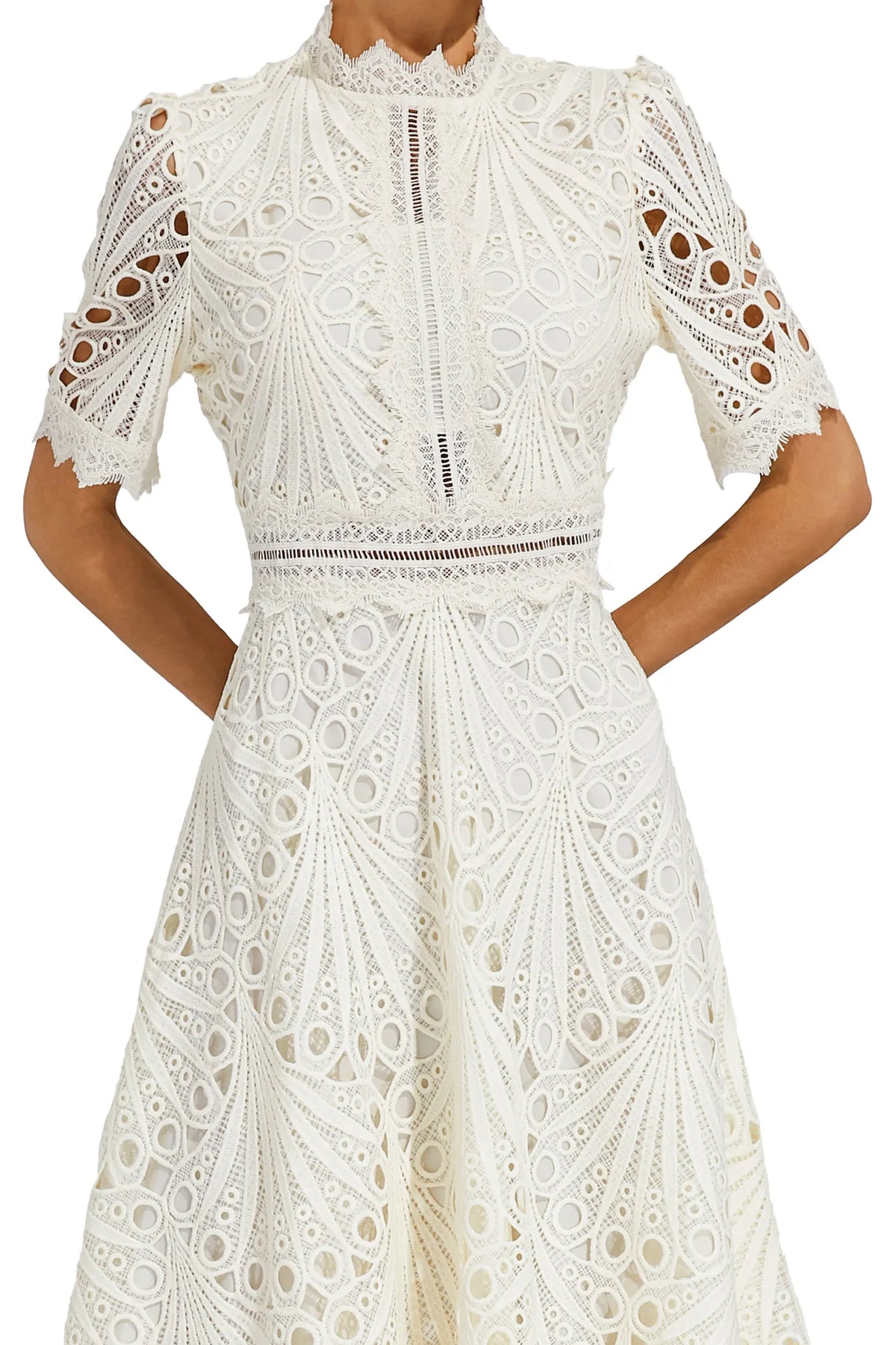 Exquisite Flattering Lace Midi Dress for Women