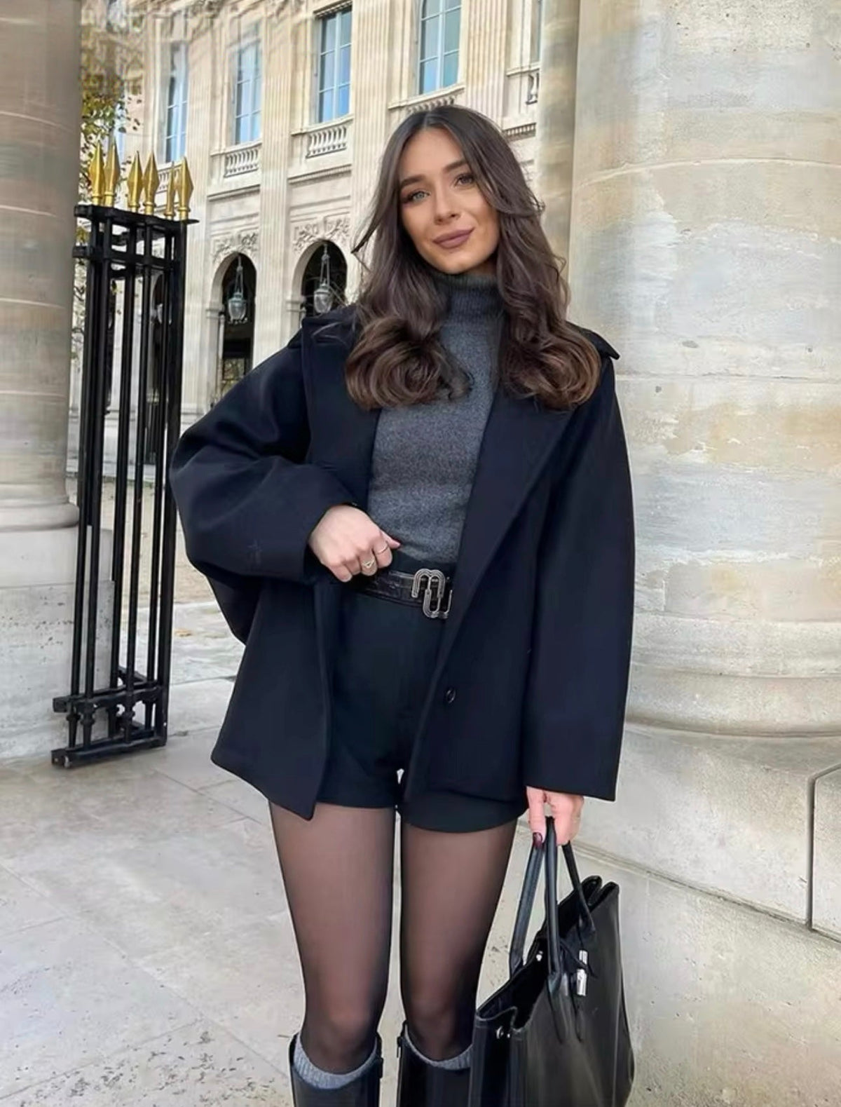Women's Stylish Button Formal Warm Oversized Coat for Winter
