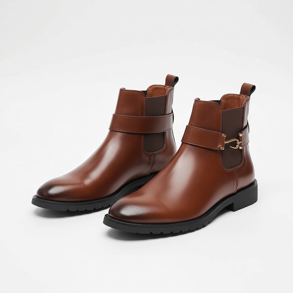 Strap Detail Chelsea Boots