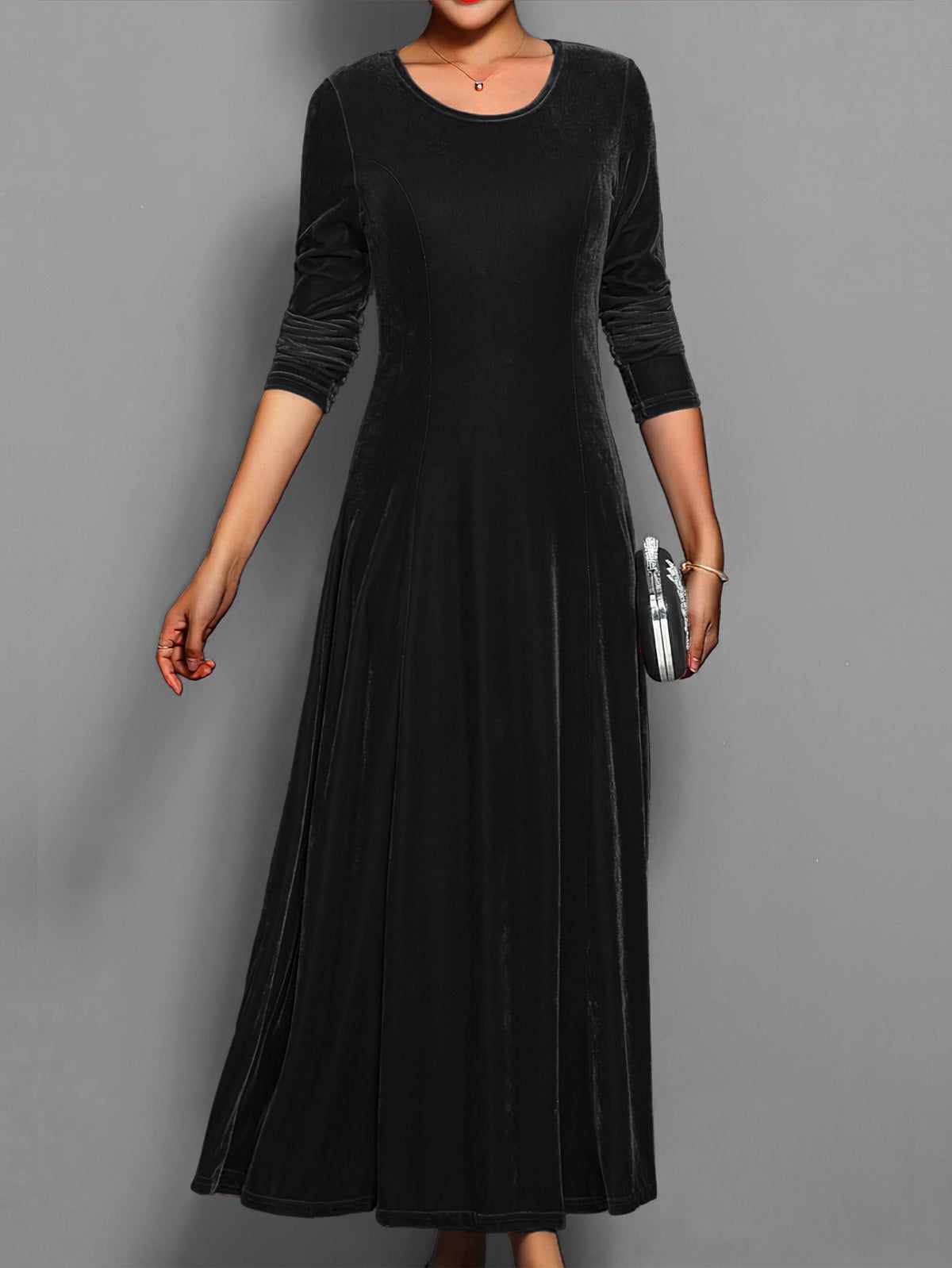 Women’s Long Sleeve Formal Dress Classic Party Elegance