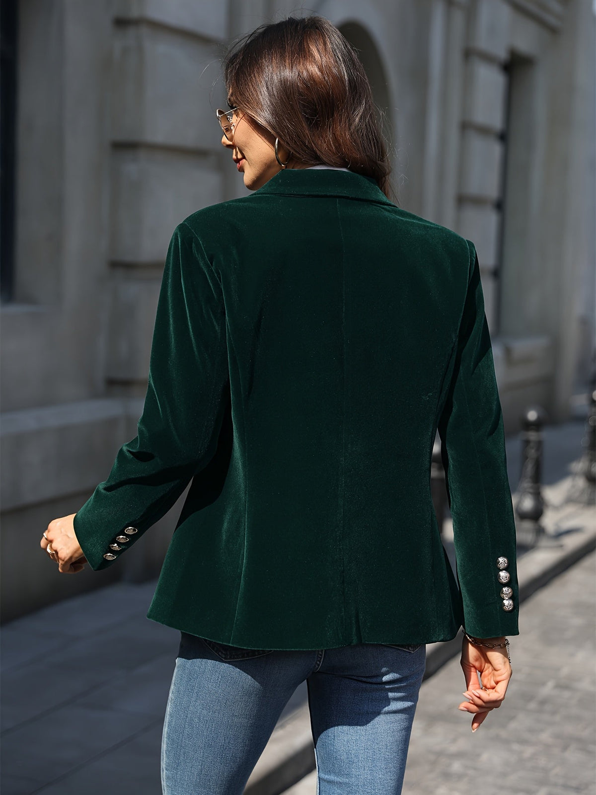 Women’s Timeless Button-Up Blazer Casual Smart Outerwear