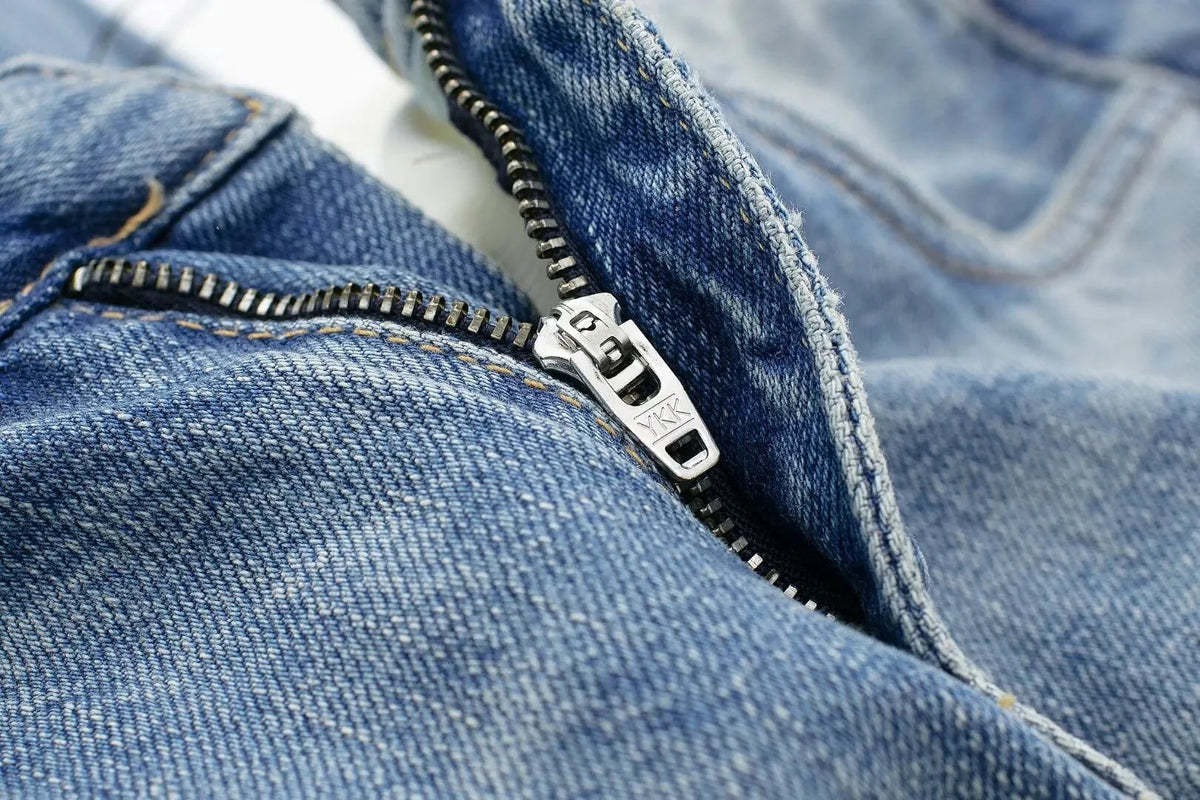 Casual Mid‑Waist Straight‑Leg Jeans for Women