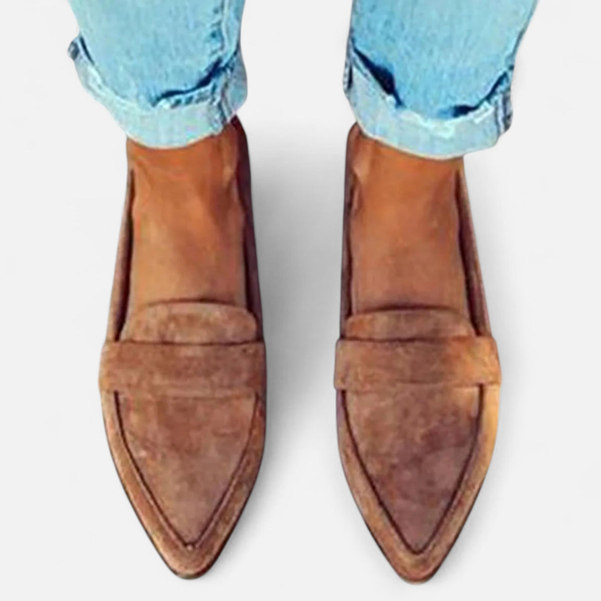 Women’s Retro Formal Shallow Slip-on Loafers with Pointed-Toe
